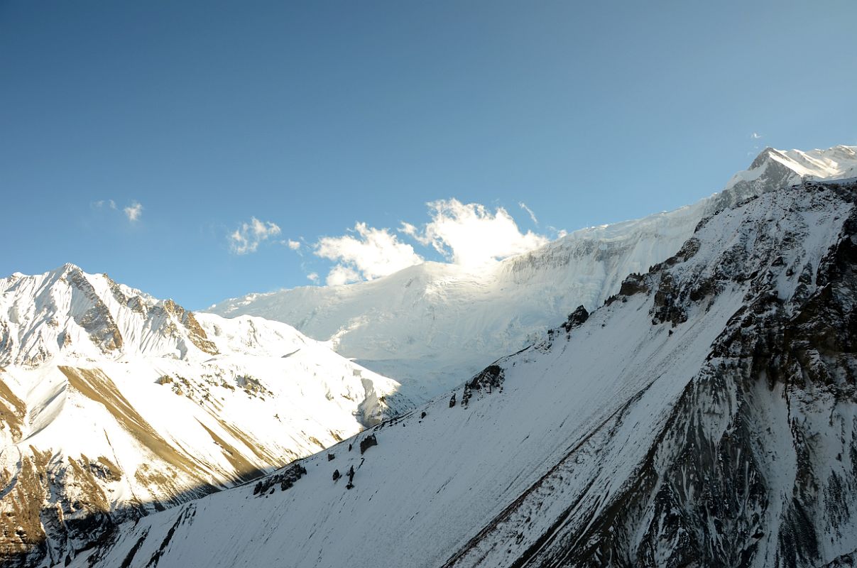 29 Point 6107 And Ridge From Gangapurna To Tarke Kang Glacier Dome And Roc Noir Khangsar Kang From Trail Between Tilicho Base Camp Hotel and Tilicho Tal Lake 